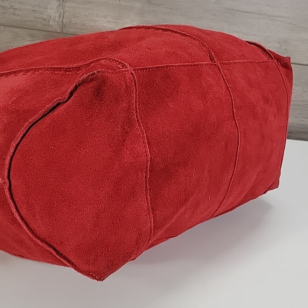 The Sak Los Feliz Red Suede Leather Tote Shoulder Bag - Picture 7 of 15